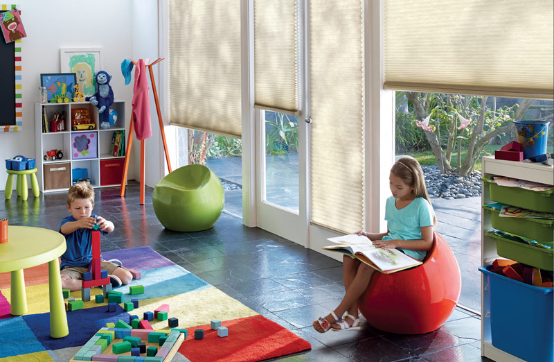 Child & Pet Safety with Hunter Douglas Calgary custom blinds and shades.